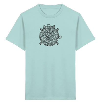 Schwein von oben Kritzelmotiv - Kinder Bio T-Shirt