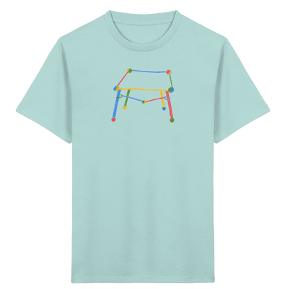 Bunter Kritzel Tisch - Kinder Bio T-Shirt