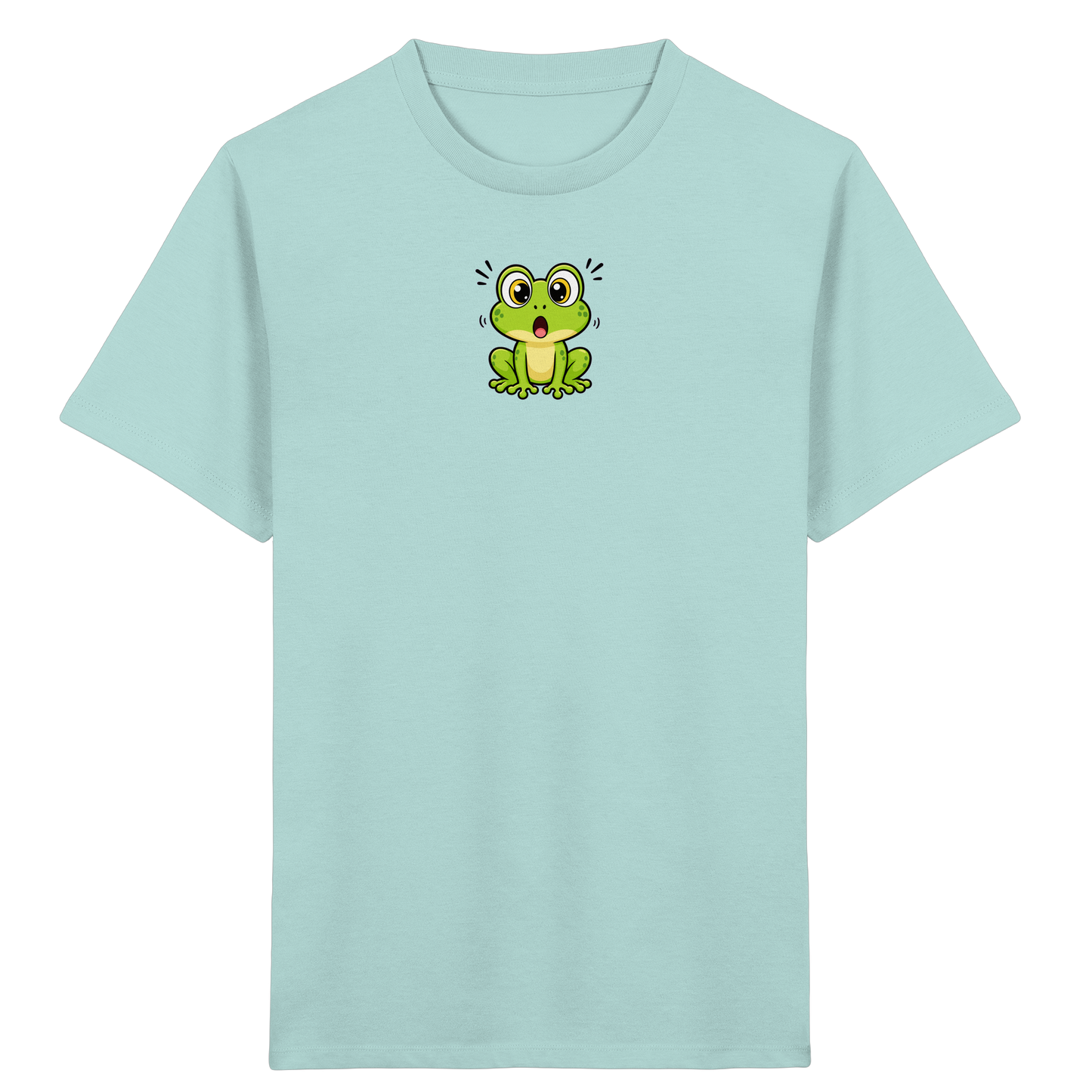 Überraschter Frosch: Kinder T-Shirt Grün - Kinder Bio T-Shirt