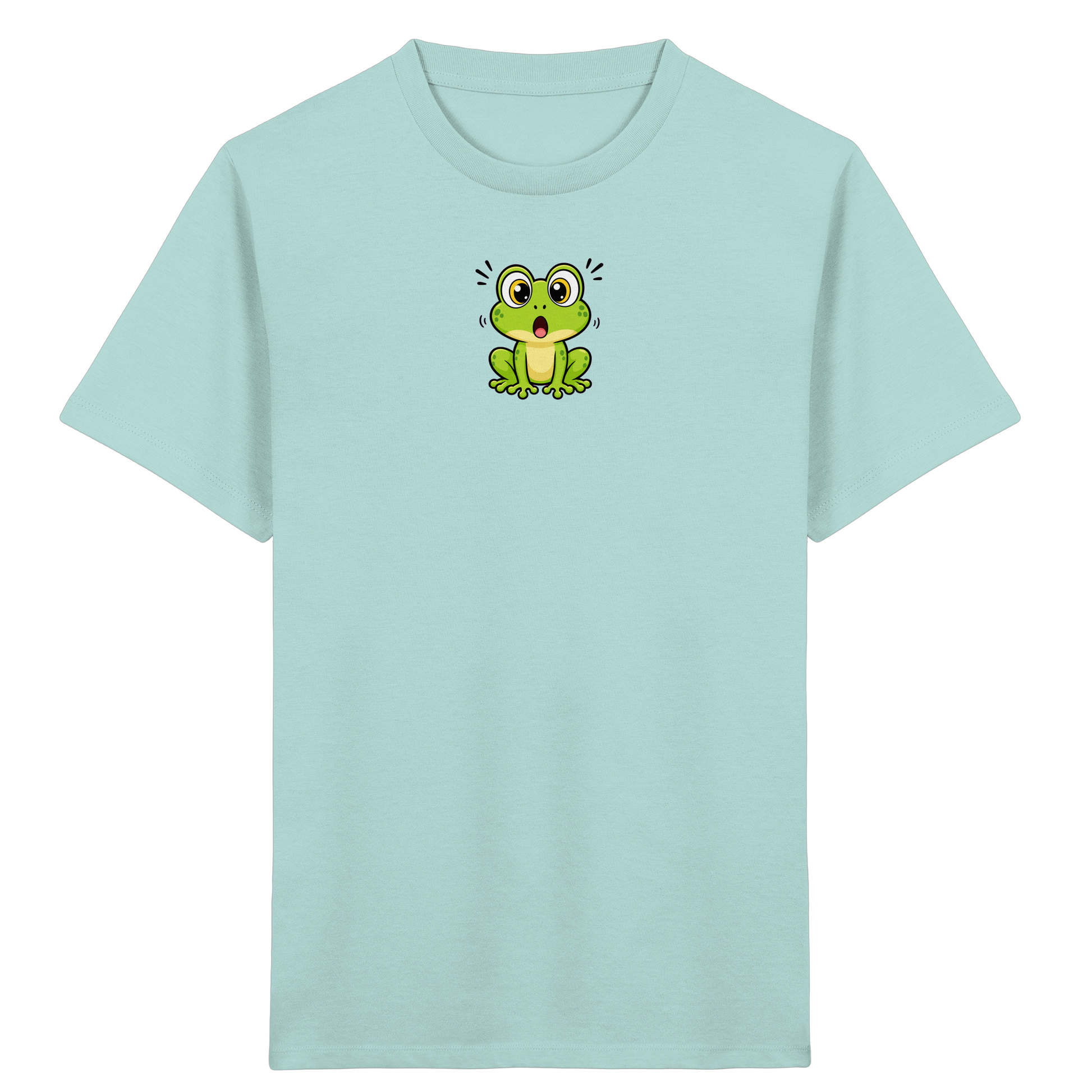 Überraschter Frosch: Kinder T-Shirt Grün - Kinder Bio T-Shirt