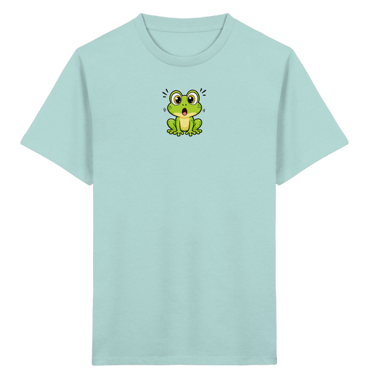 Überraschter Frosch: Kinder T-Shirt Grün - Kinder Bio T-Shirt