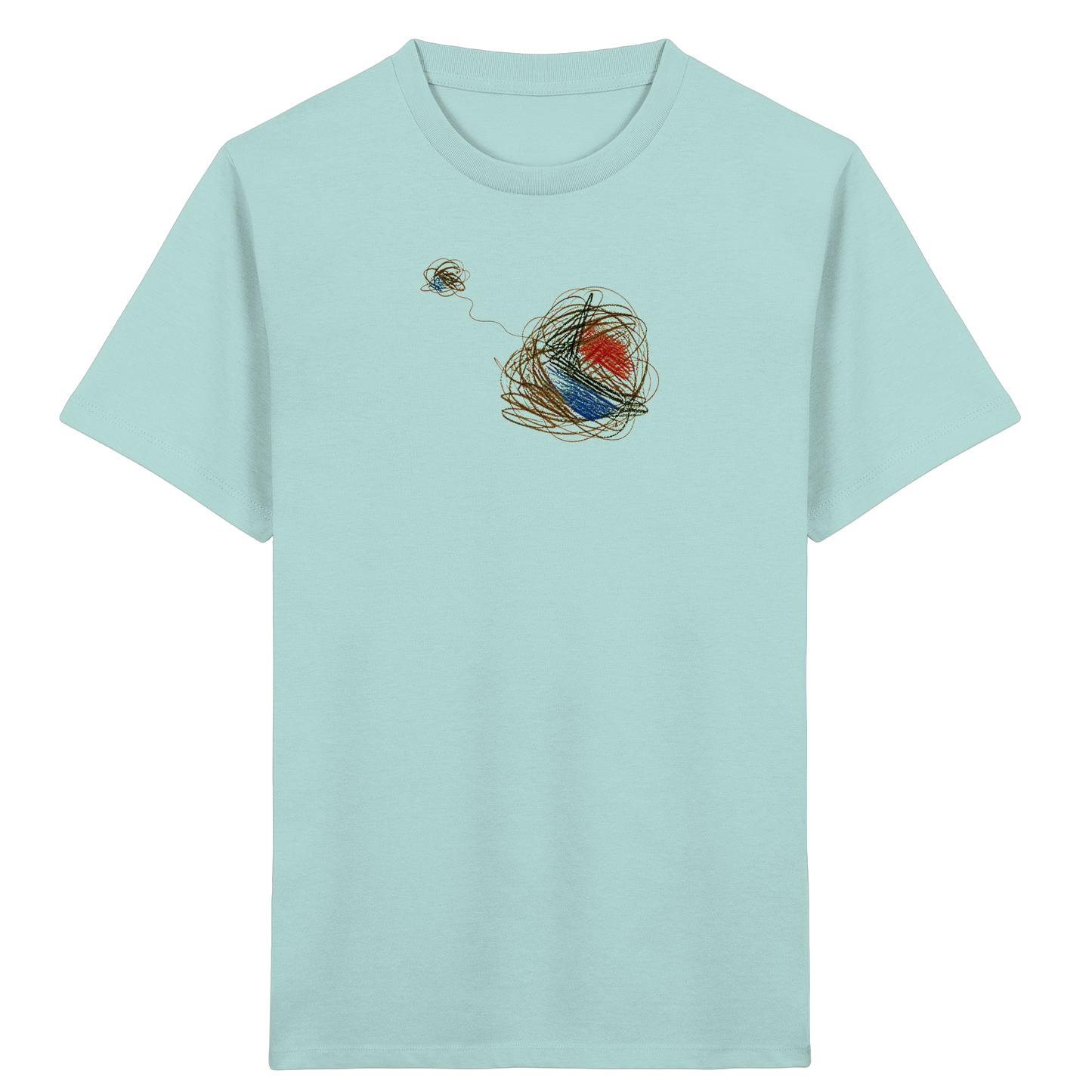 Abstraktes T-Shirt mit kunterbunten Knäueln - Kinder Bio T-Shirt
