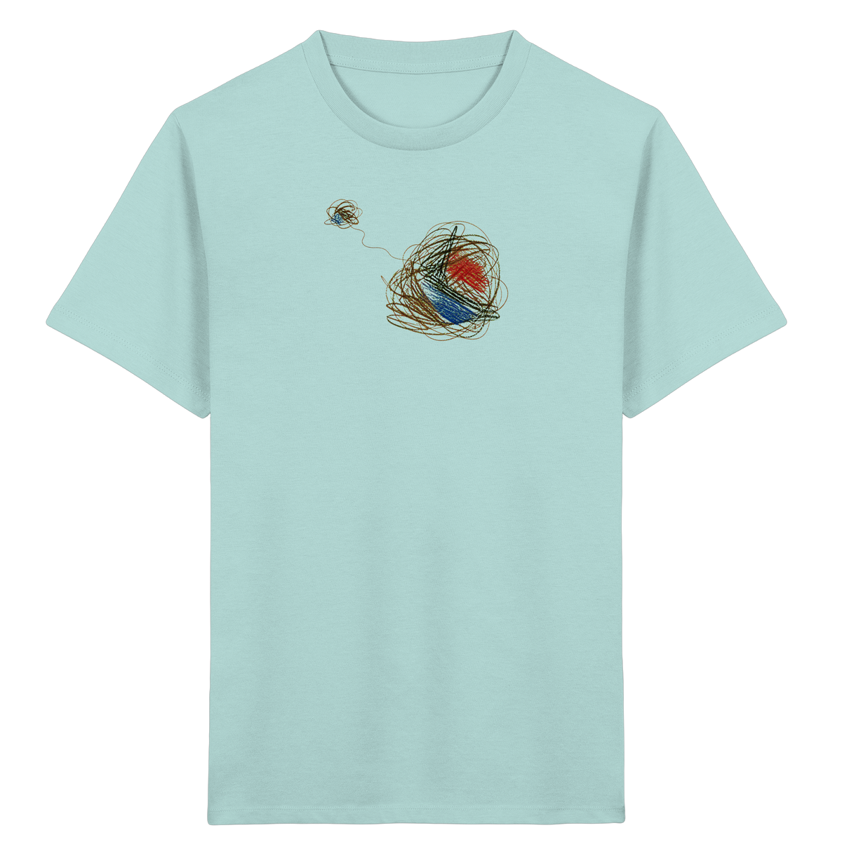 Abstraktes T-Shirt mit kunterbunten Knäueln - Kinder Bio T-Shirt