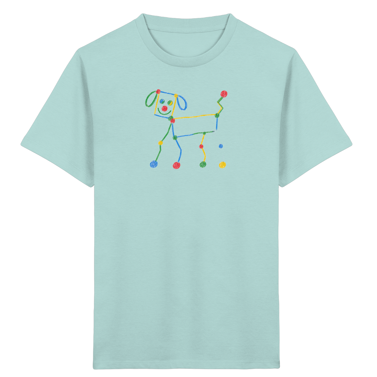 Bunter Farbpunkt Hund - Kinder Bio T-Shirt