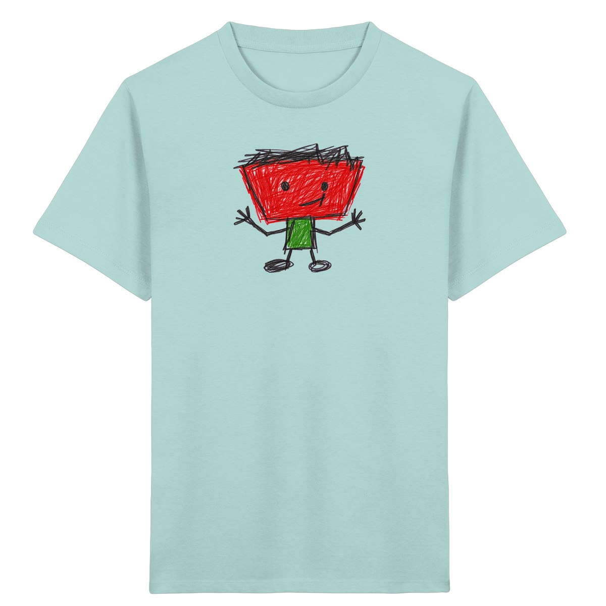 Kritzelkopf mit Zackenhaar - Kinder Bio T-Shirt