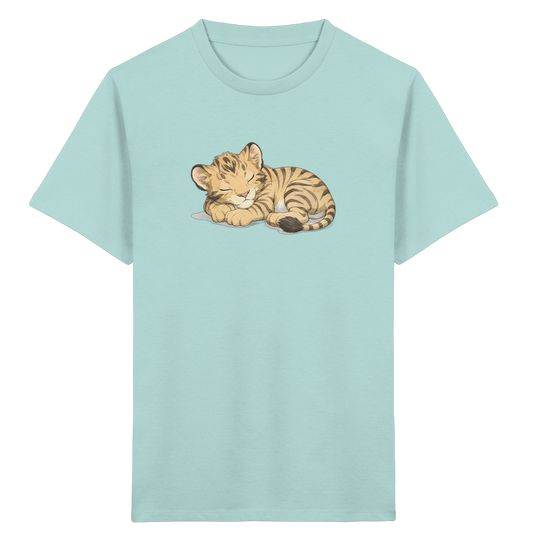 Kinder T-Shirt mit schlafendem Tigerjunges