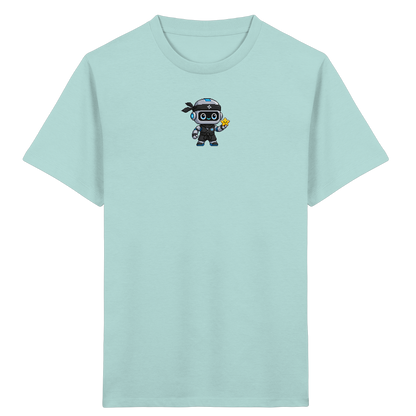 Roboter Ninja mit goldenem Stern - Kinder T-Shirt