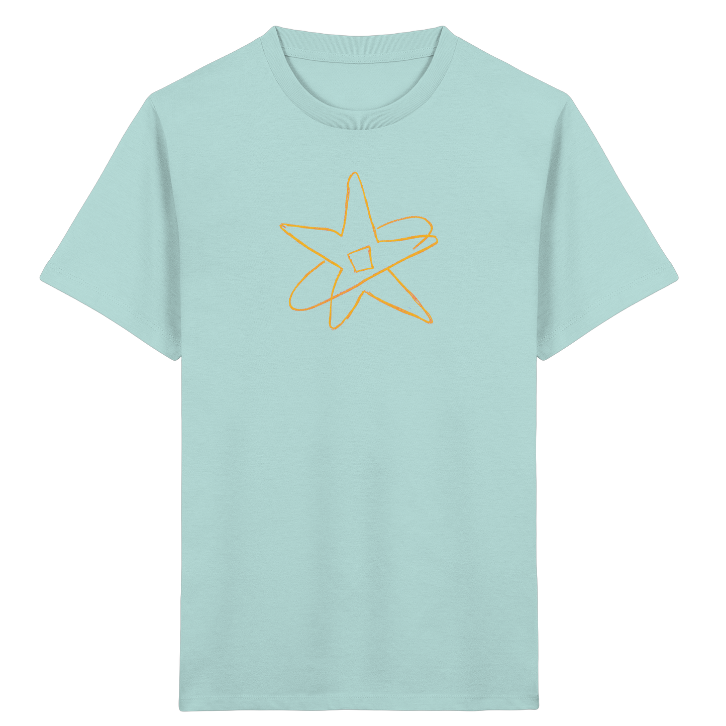 Goldgelber Wackelstern für Kinder - Kinder Bio T-Shirt