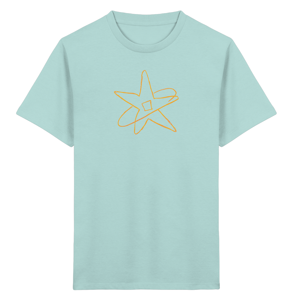 Goldgelber Wackelstern für Kinder - Kinder Bio T-Shirt