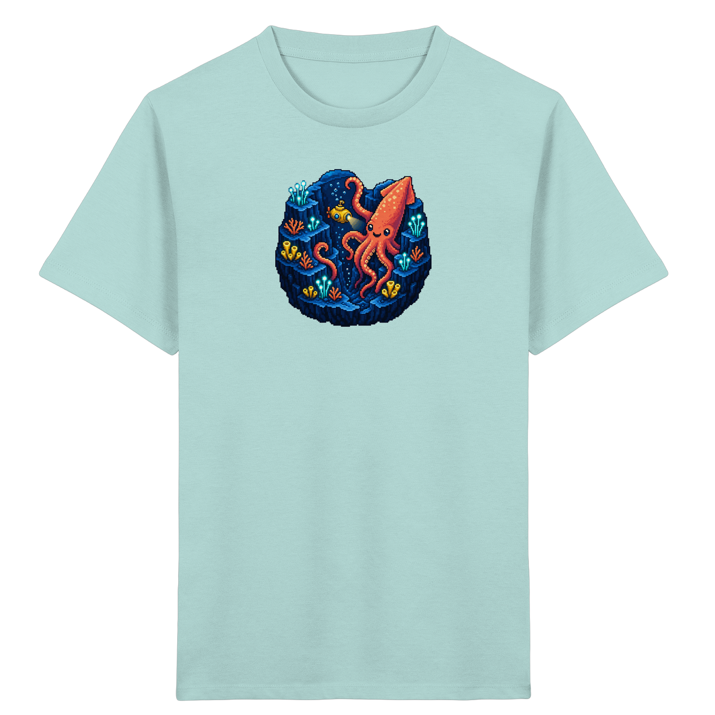 Abenteuer Tintenfisch im Retro Look - Kinder Bio T-Shirt