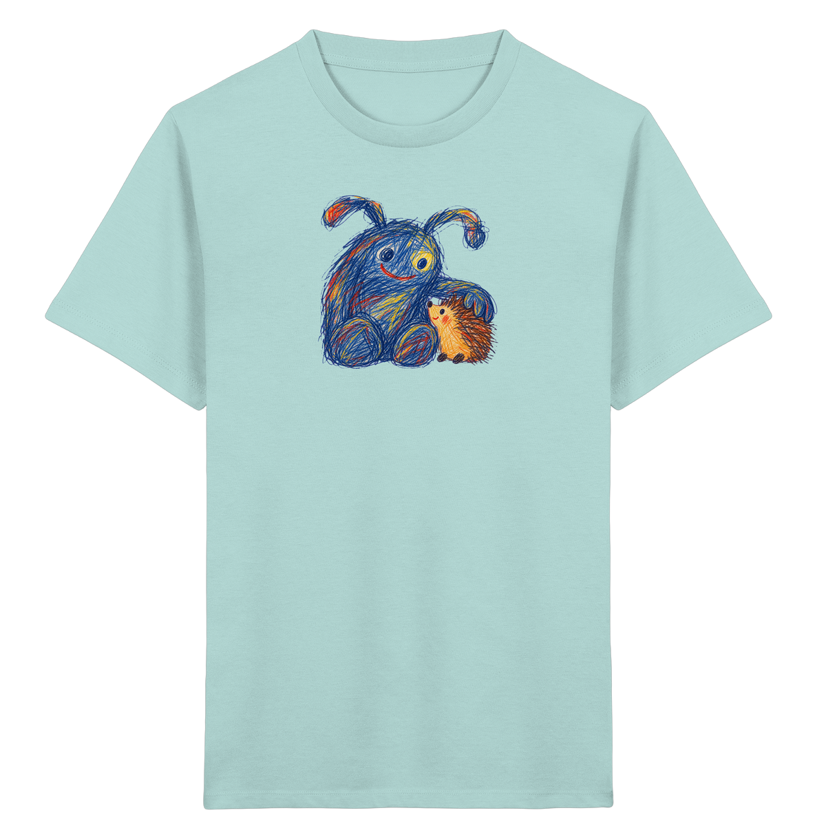 Igelkumpel Monster Freundschaft - Kinder Bio T-Shirt