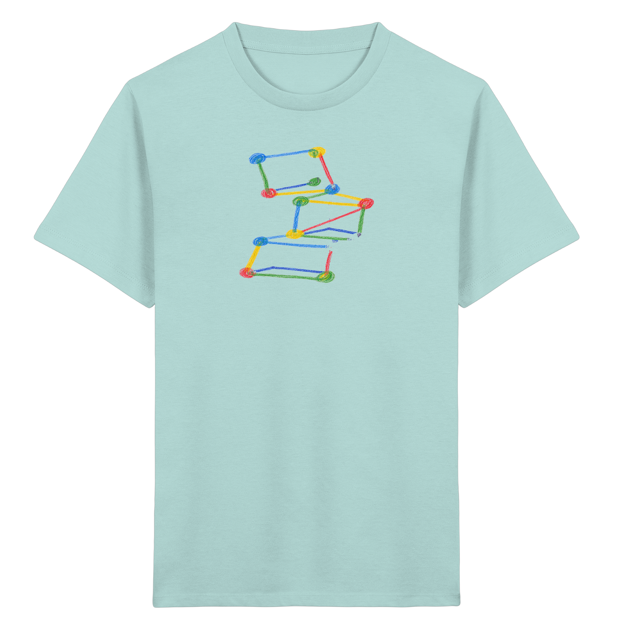 Kinder-T-Shirt mit bunten Bauklötzen