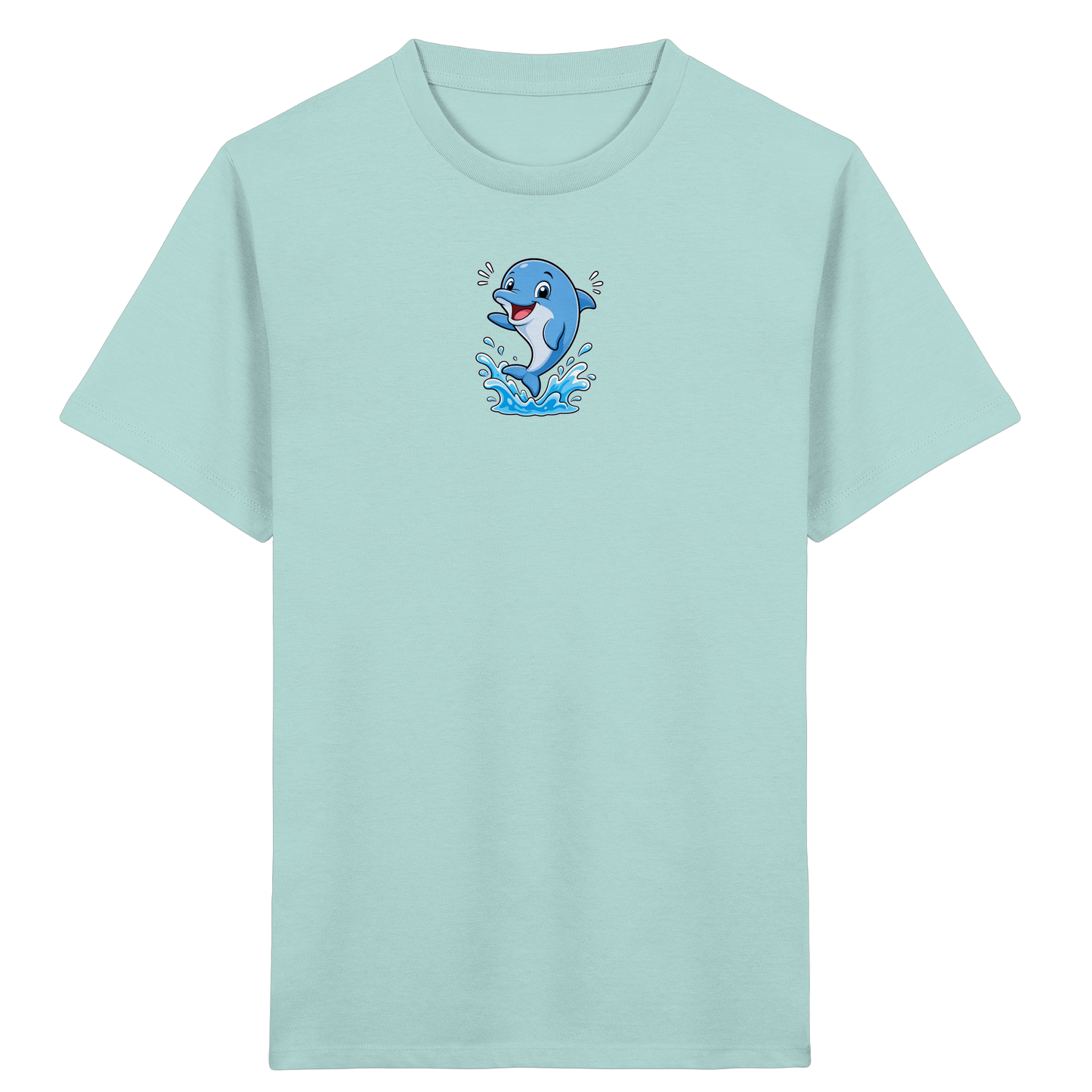 Fröhlicher Delphin: Springendes T-Shirt für Kinder - Kinder Bio T-Shirt