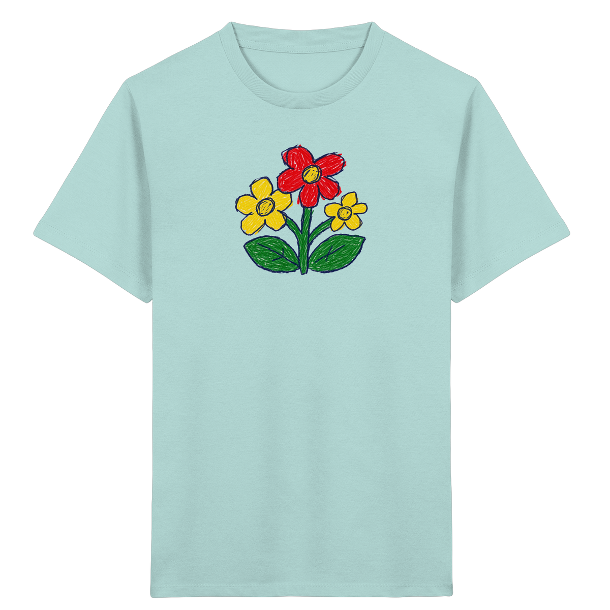 Kritzel-Dreiblüte Kinder T-Shirt - Kinder Bio T-Shirt
