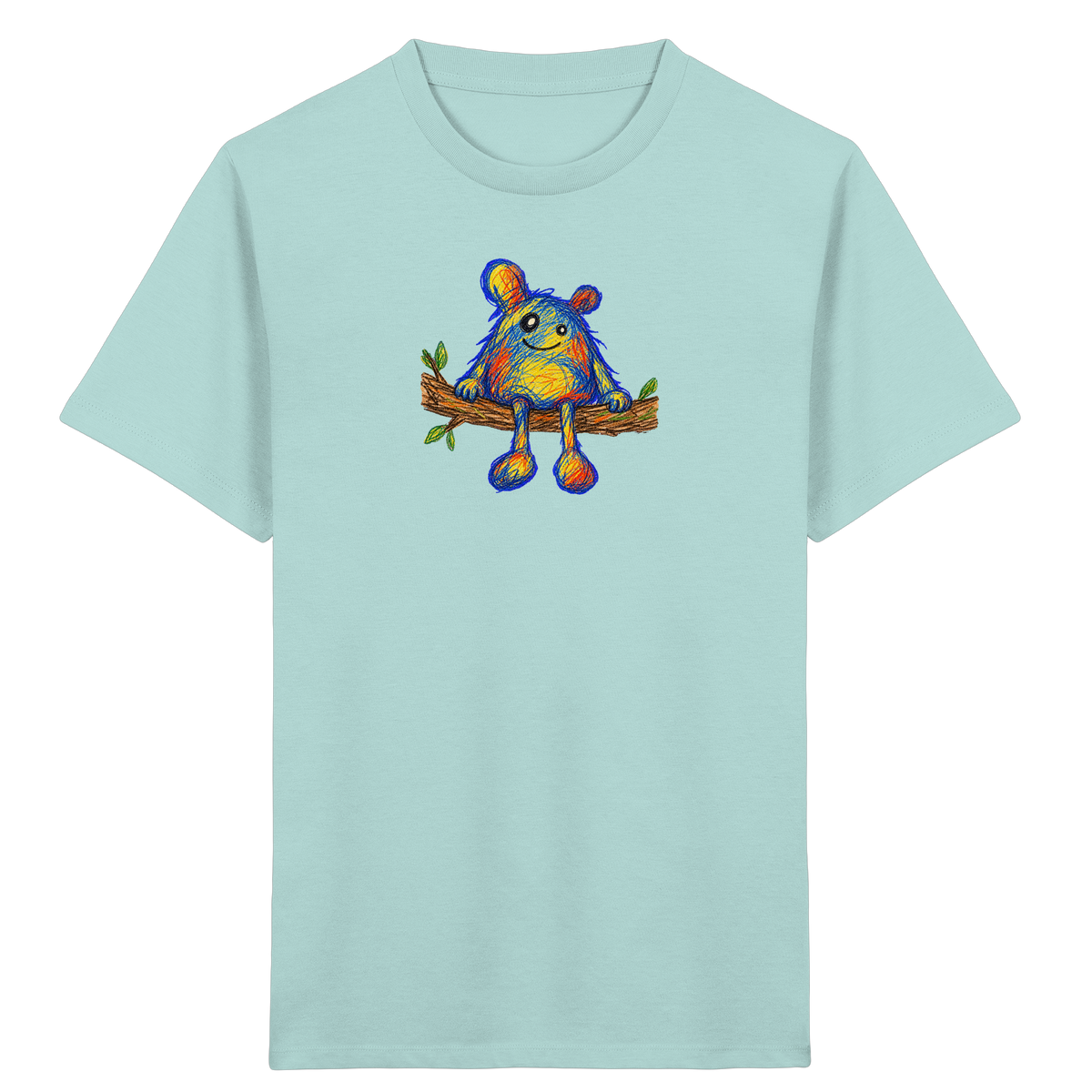 Astsitzer Kritzelmonster auf Ast - Kinder Bio T-Shirt