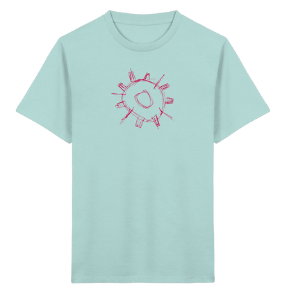 Karminrotes Zackenrad Kinder T-Shirt - Kinder Bio T-Shirt