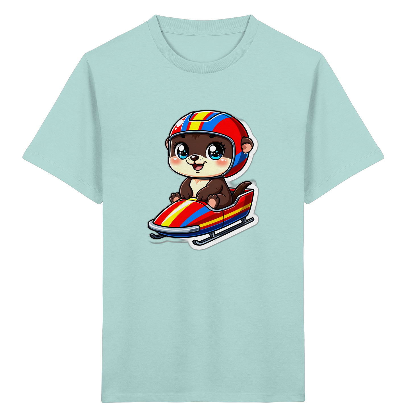 Otter im Bob: Cooles Kinder T-Shirt