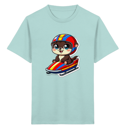 Otter im Bob – Kinder Bio-T-Shirt