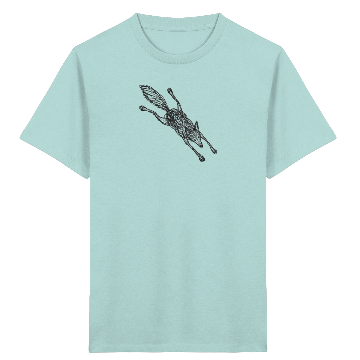 Wolf von oben - Kinder Bio T-Shirt