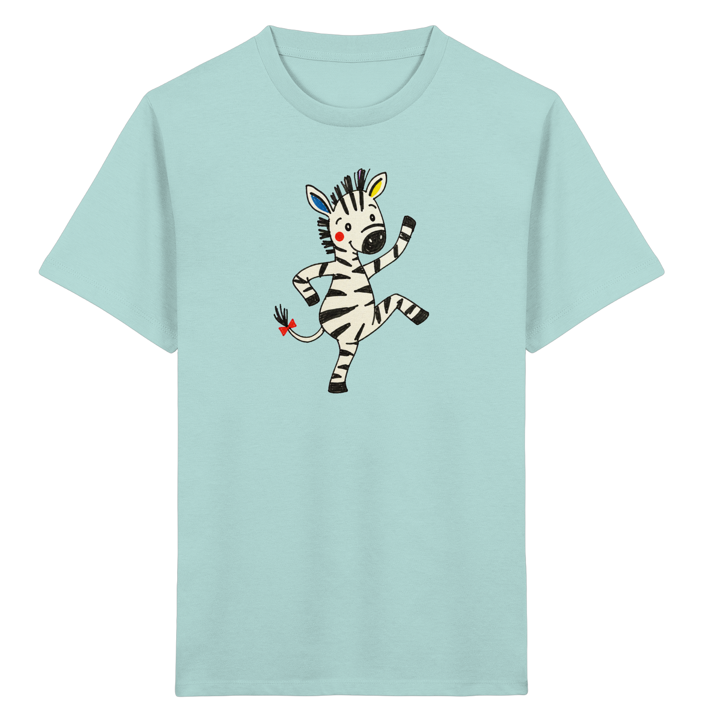 Fröhliches tanzendes Zebra Kinder T-Shirt - Kinder Bio T-Shirt