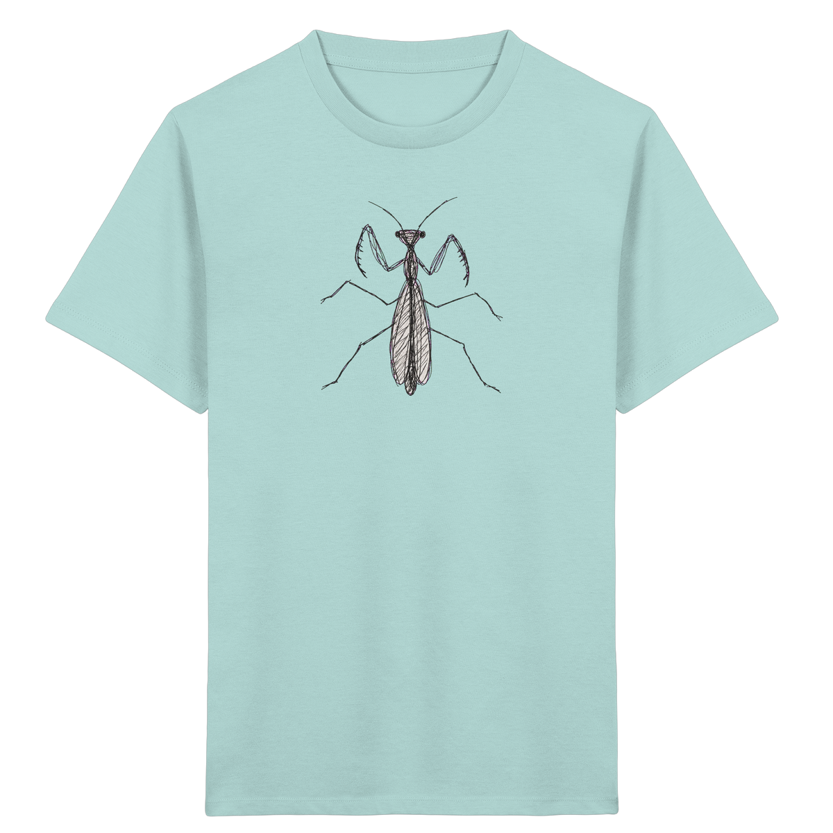 Gottesanbeterin von oben - Kinder Bio T-Shirt