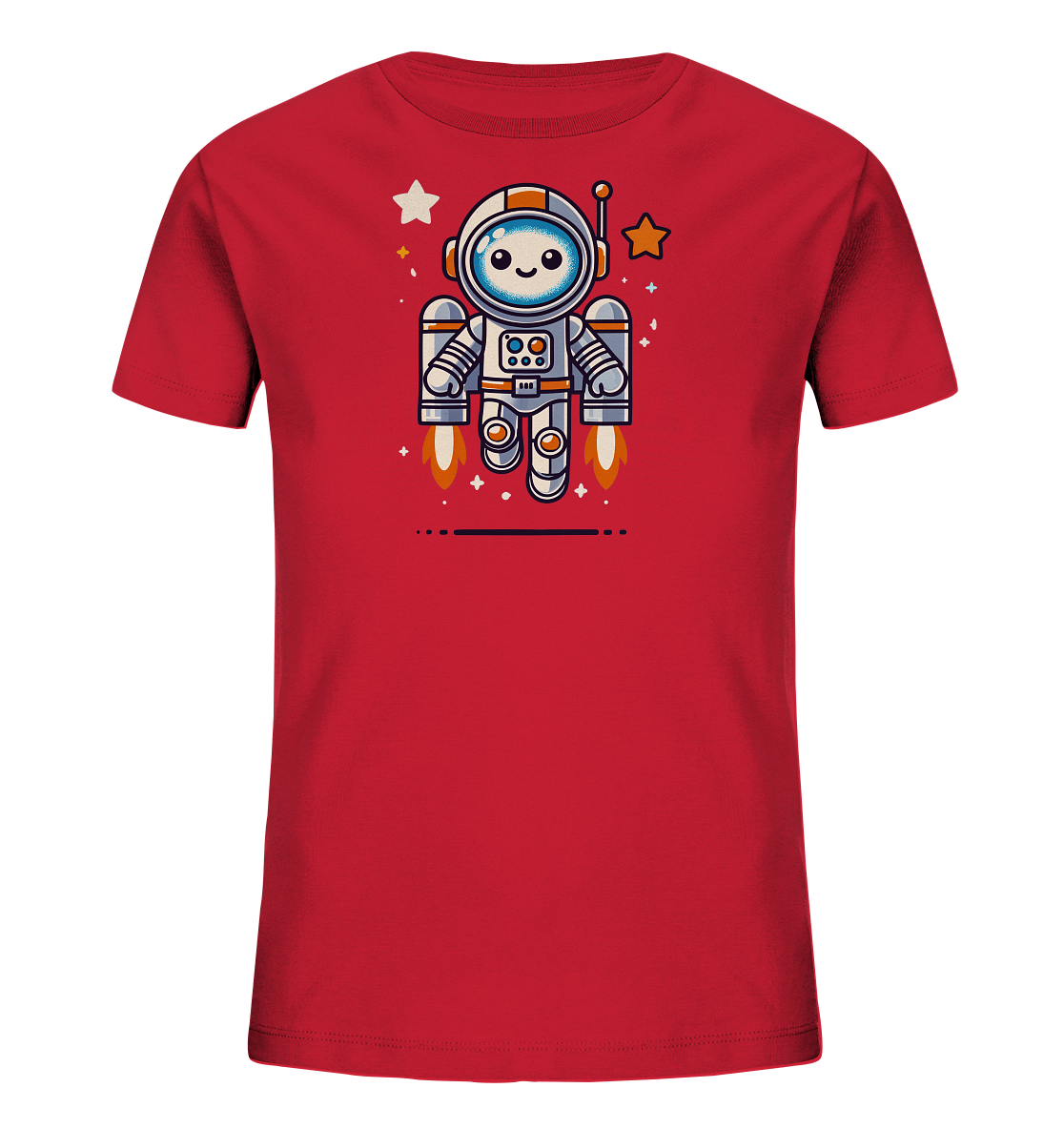 Kinder T-Shirt Astro-Roboter mit Jetpack - Kinder Bio T-Shirt