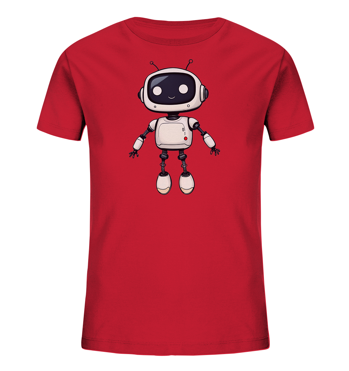 Roboterfreund mit großen Augen – Kinder-T-Shirt - Kinder Bio T-Shirt