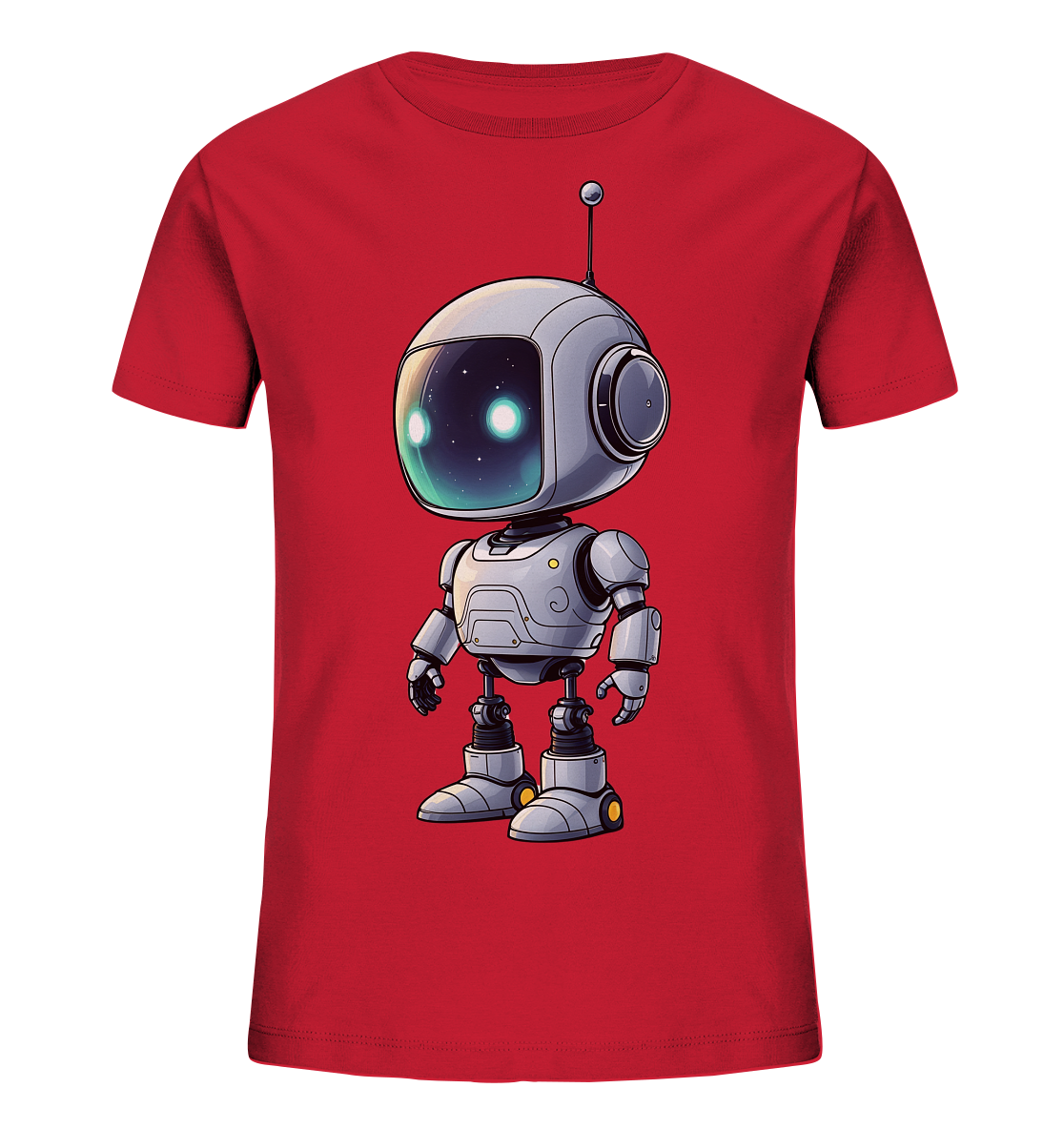 Kinder T-Shirt – Roboter Kopf voller Sterne