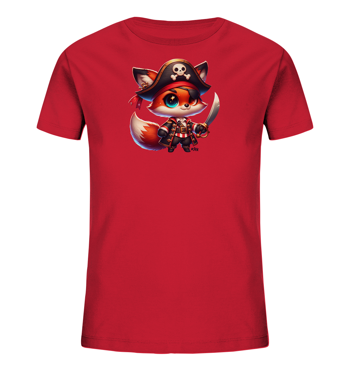 Kinder T-Shirt – Niedlicher Piratenfuchs sucht Abenteuer