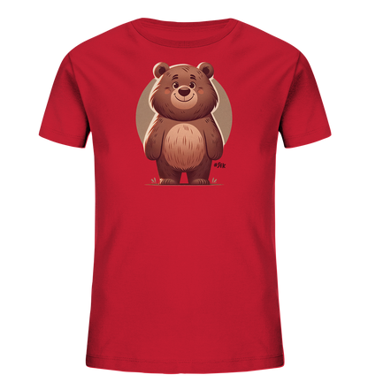 Kinder-T-Shirt mit lächelndem braunem Bären