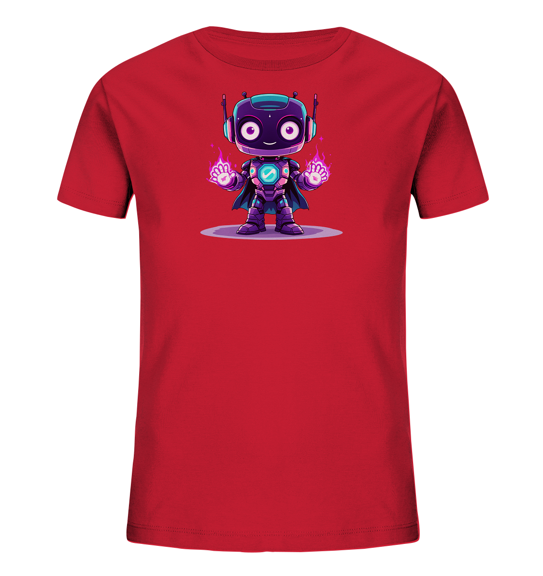 Onlineshop Shirts für Kinder - Das Bild zeigt ein weißes T-Shirt für Kinder. Auf der Vorderseite ist eine niedliche, cartoonartige Maus abgebildet. Die Maus sitzt auf einem gelben Halbmond, umgeben von kleinen Sternen. Das Design wirkt verspielt und erinnert an eine Nachtszene, passend für Kinderkleidung.