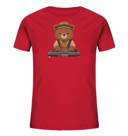 Bären-DJ mit Goldketten Motiv auf Kinder T-Shirt