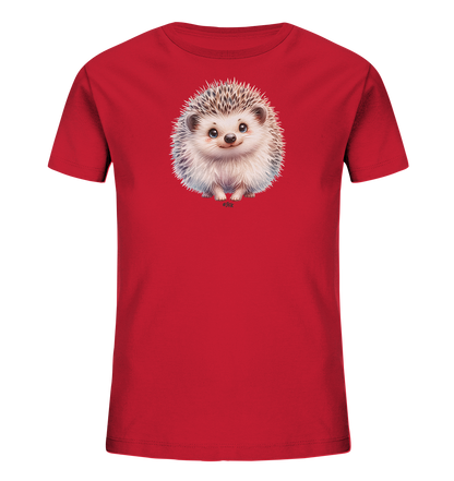 Kinder T-Shirt mit ein kleiner flauschiger Igel mit großen blauen Augen