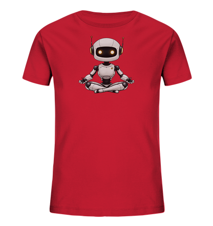 Kinder-T-Shirt mit meditierendem Roboter - Kinder Bio T-Shirt