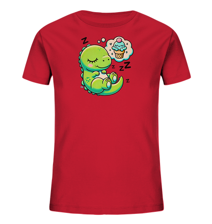 Kinder T-Shirt mit schlafendem Dino und Eiscreme-Traum