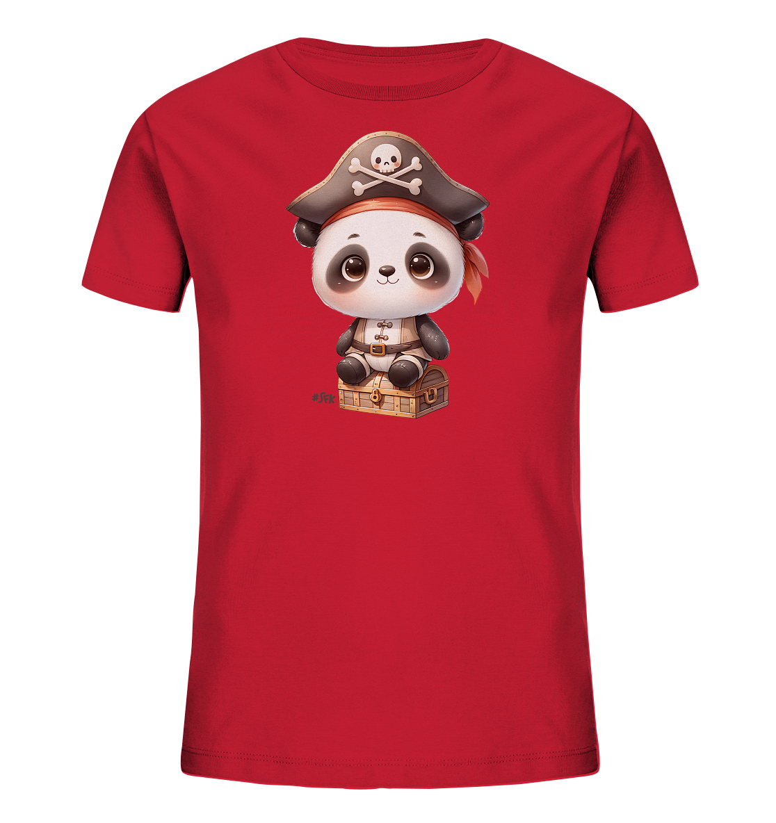 Kinder T-Shirt – Süßer Panda Pirat auf Schatz