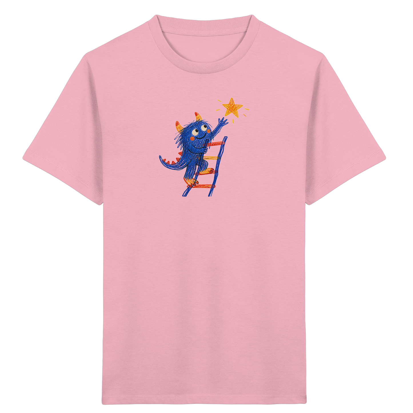 Monster auf der Sternenleiter - Kinder Bio T-Shirt