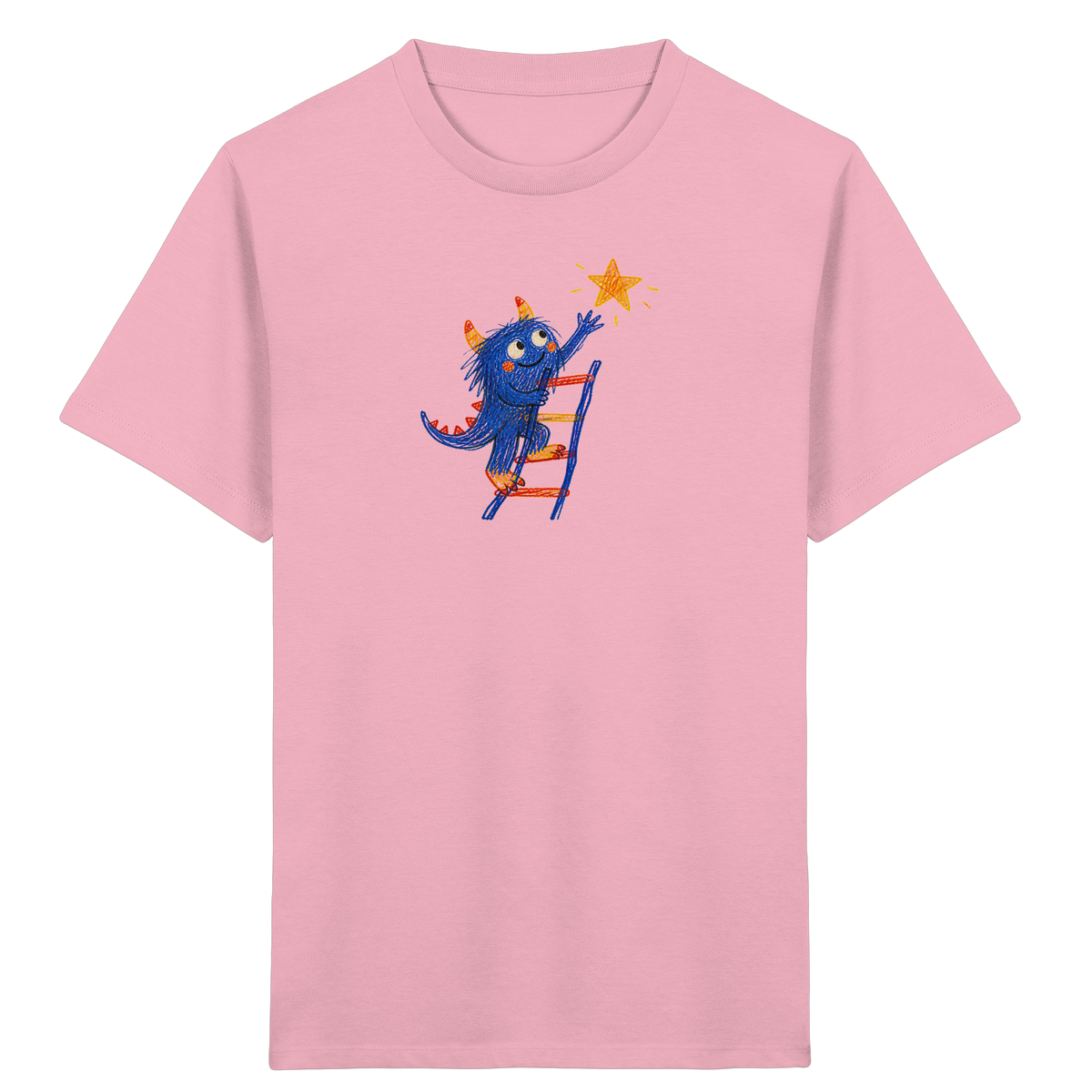 Monster auf der Sternenleiter - Kinder Bio T-Shirt