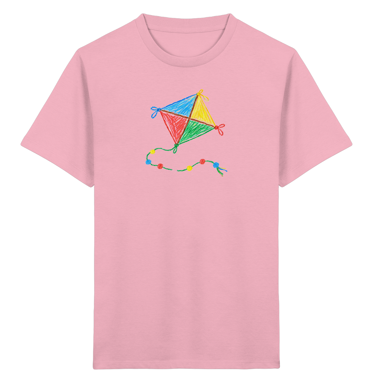 Bunter Drachen mit Knoten - Kinder Bio T-Shirt