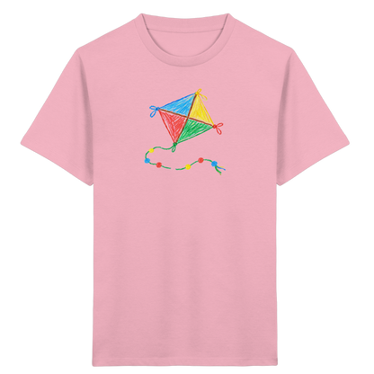 Bunter Drachen mit Knoten - Kinder Bio T-Shirt