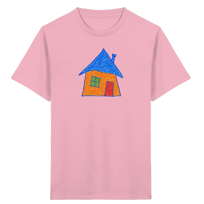 Oranges Haus mit Schornstein - Kinder Bio T-Shirt