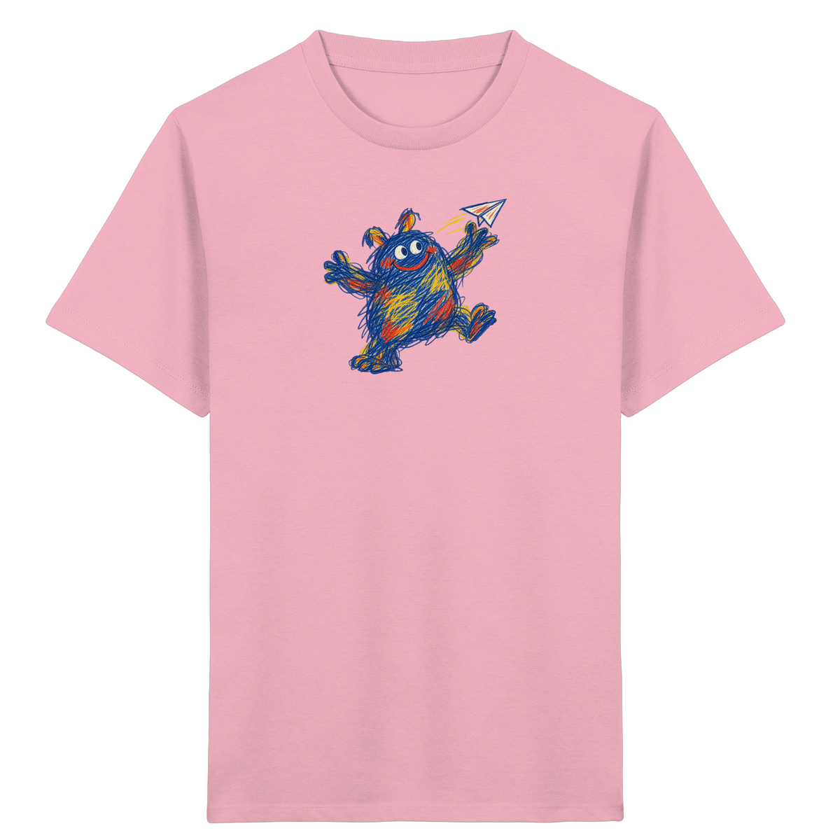 Papierfliegerwerfer Kritzelmonster Kinder Shirt - Kinder Bio T-Shirt
