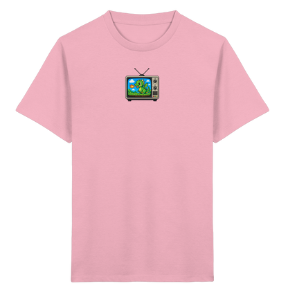 Pixel Drache im Retro TV Shirt - Kinder Bio T-Shirt