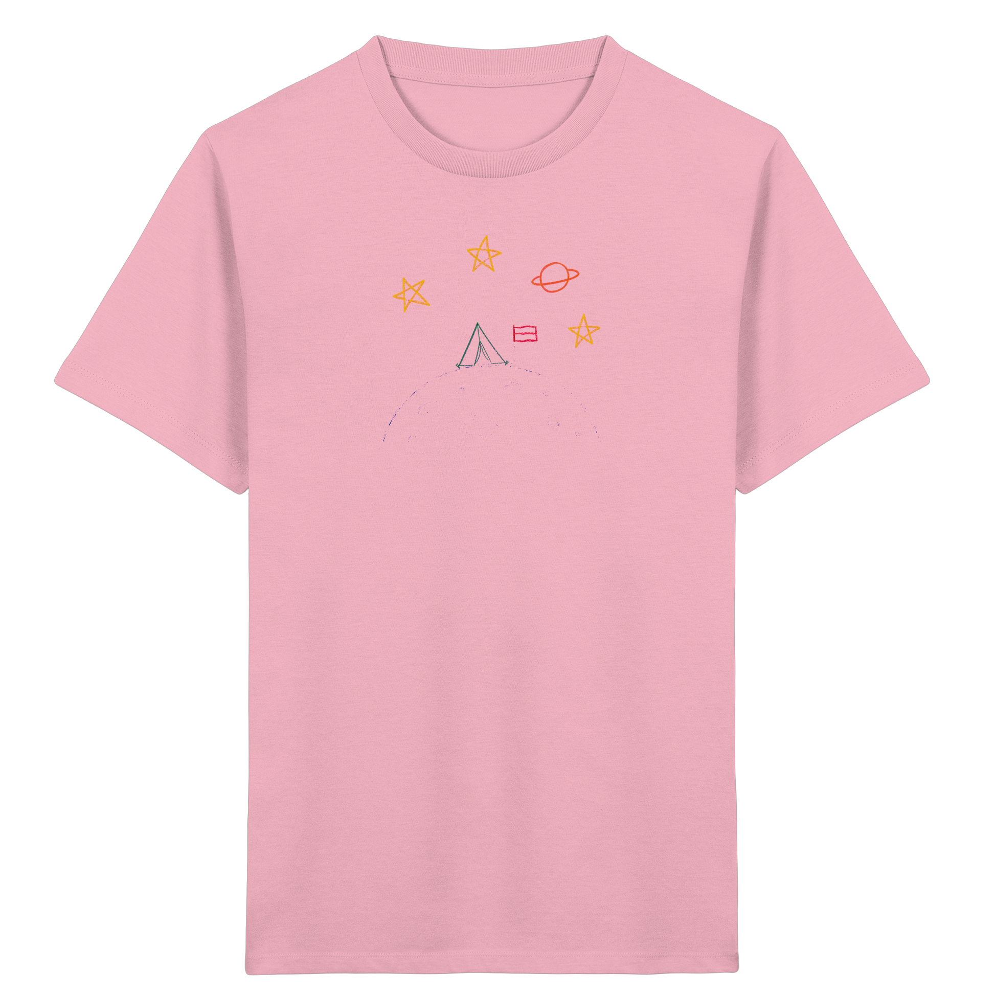 Abenteuerliches Weltraum Camping Kinder T-Shirt - Kinder Bio T-Shirt