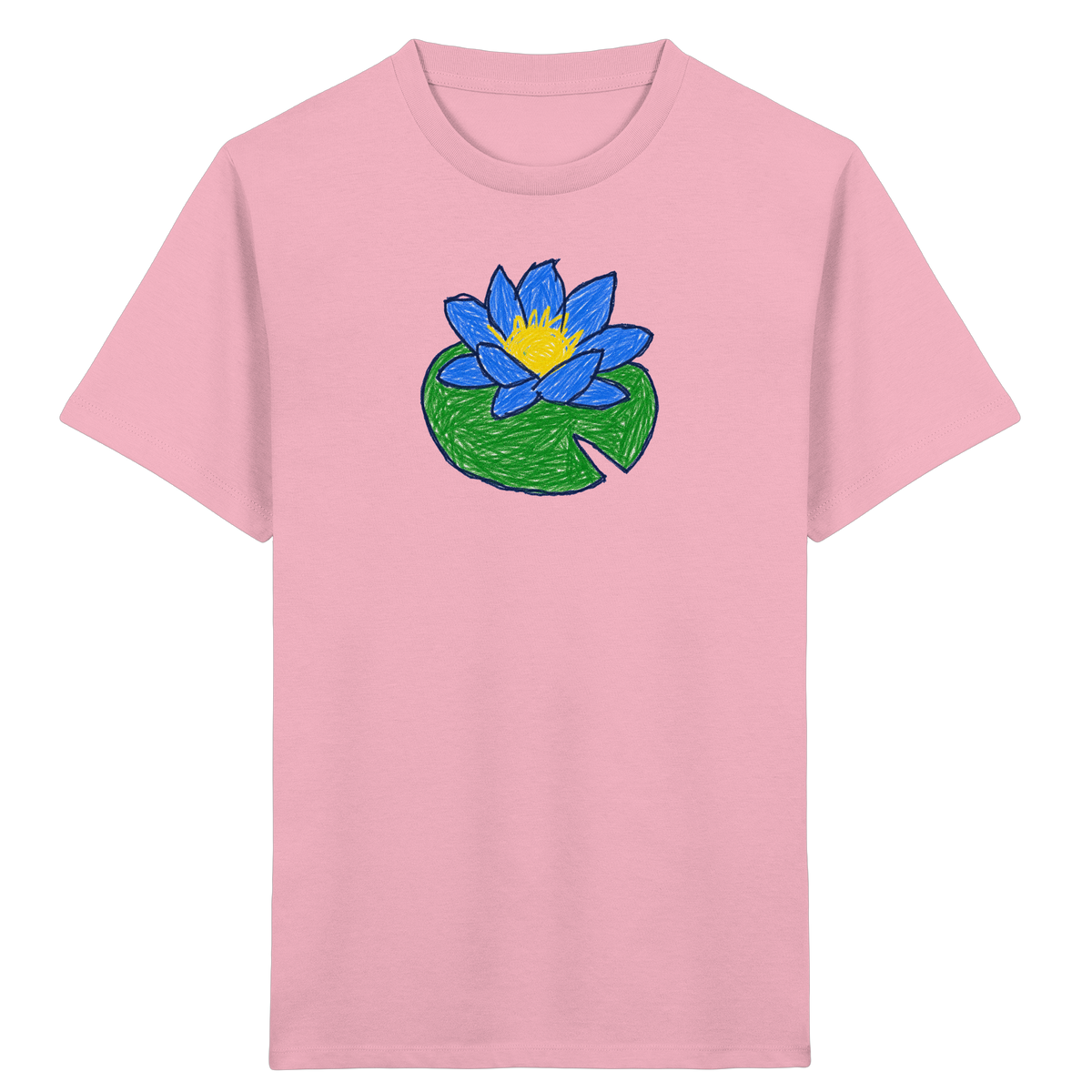 Kritzel Wasserlilie Kinder Shirt - Kinder Bio T-Shirt