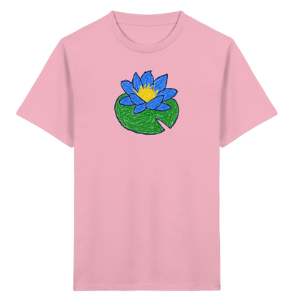 Kritzel Wasserlilie Kinder Shirt - Kinder Bio T-Shirt