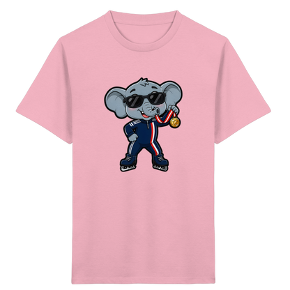Eislaufender Elefant: Cooles T-Shirt für Kinder - Kinder Bio T-Shirt
