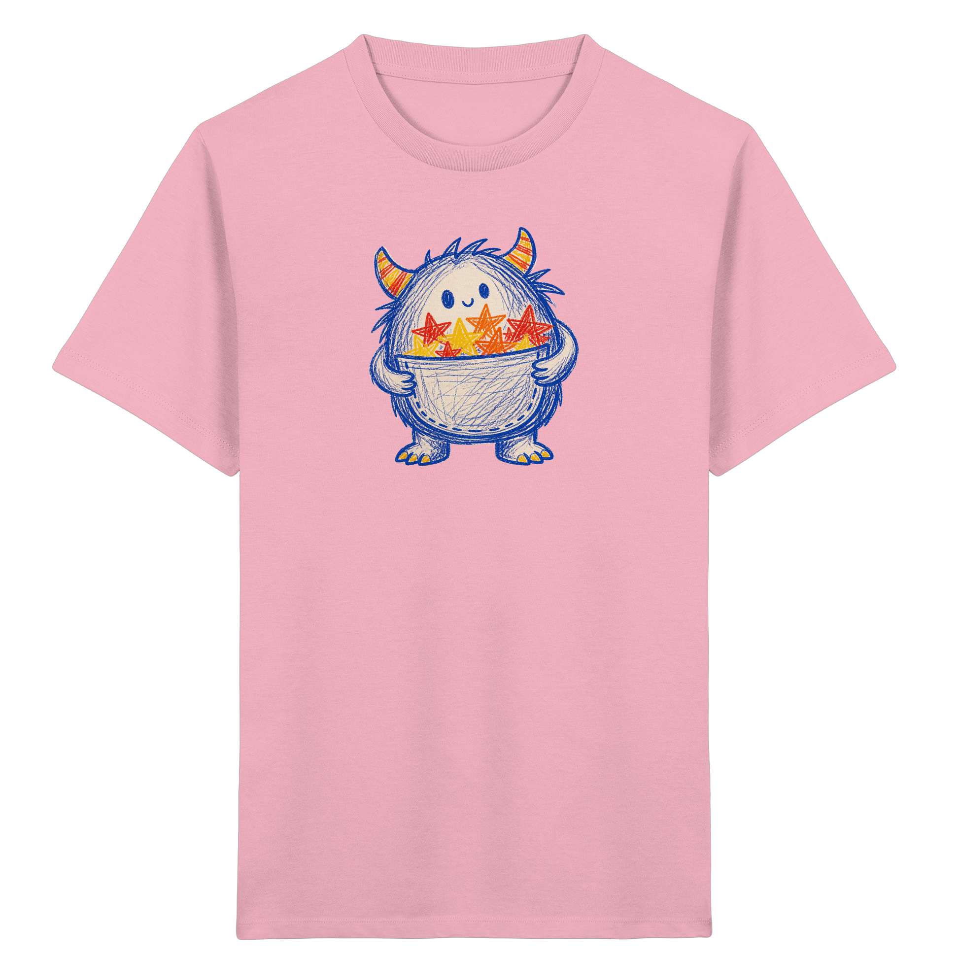 Kleines Monster mit Sternentasche - Kinder Bio T-Shirt