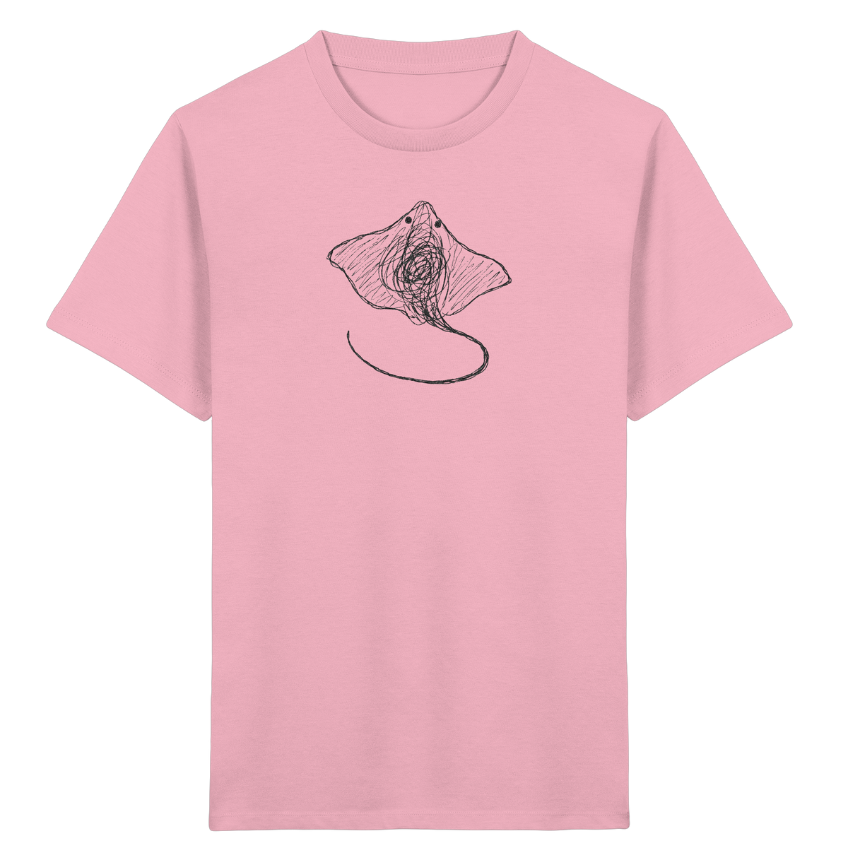 Rochen von oben gezeichnet - Kinder Bio T-Shirt