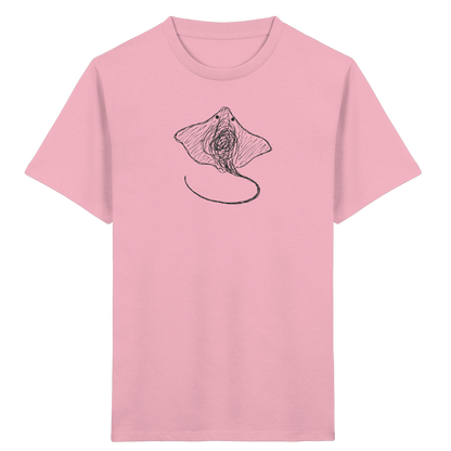 Rochen von oben gezeichnet - Kinder Bio T-Shirt